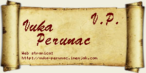 Vuka Perunac vizit kartica